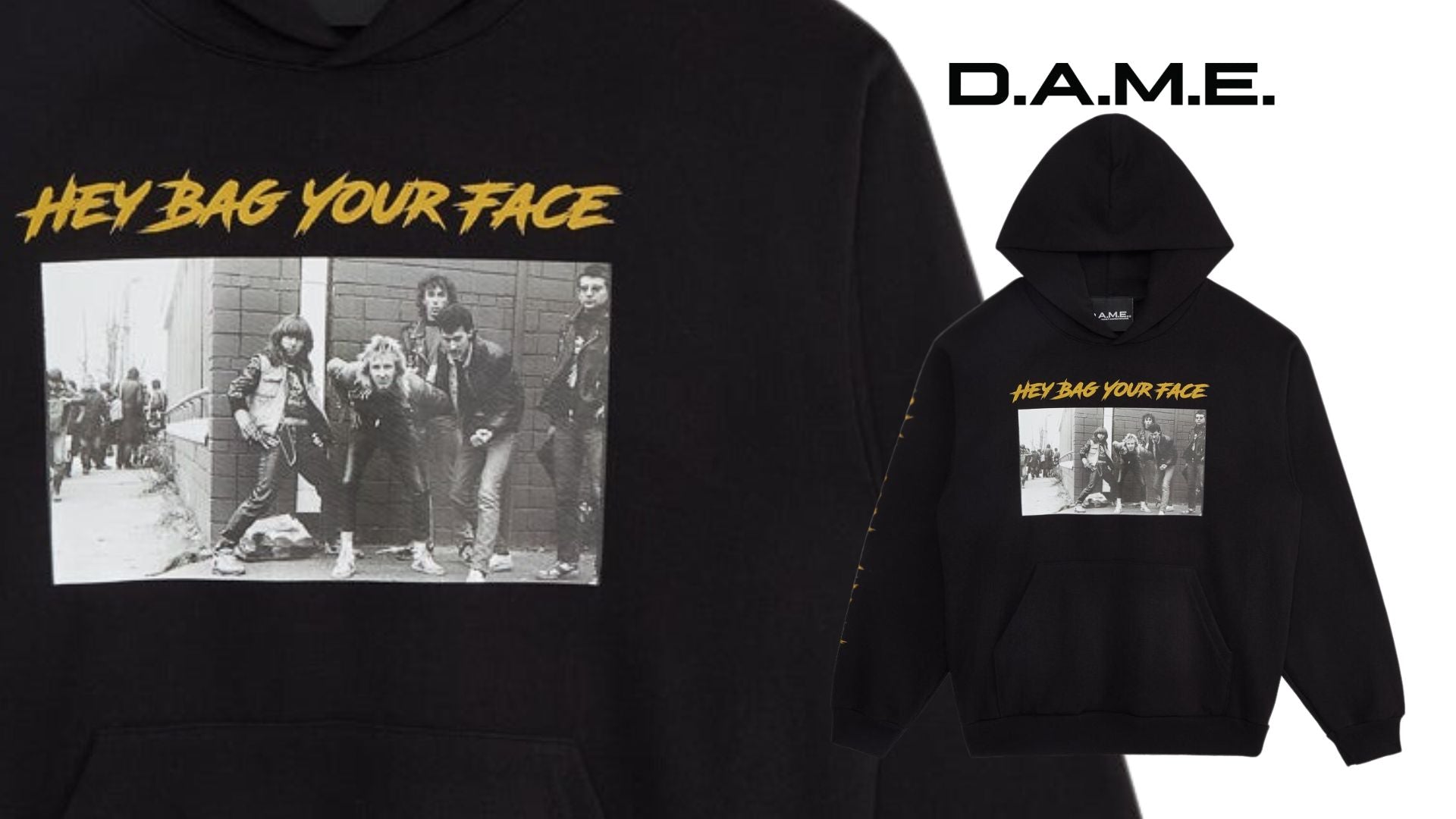  Black 'Good against Evil' Hoodie Sweatshirt from DAMEAPPAREL