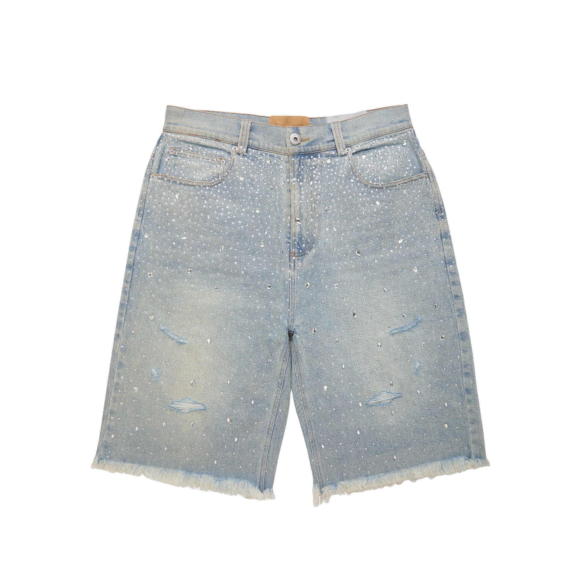 Mike Rhinestone Denim Shorts| DAMEAPPAREL